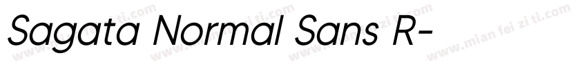 Sagata Normal Sans R字体转换